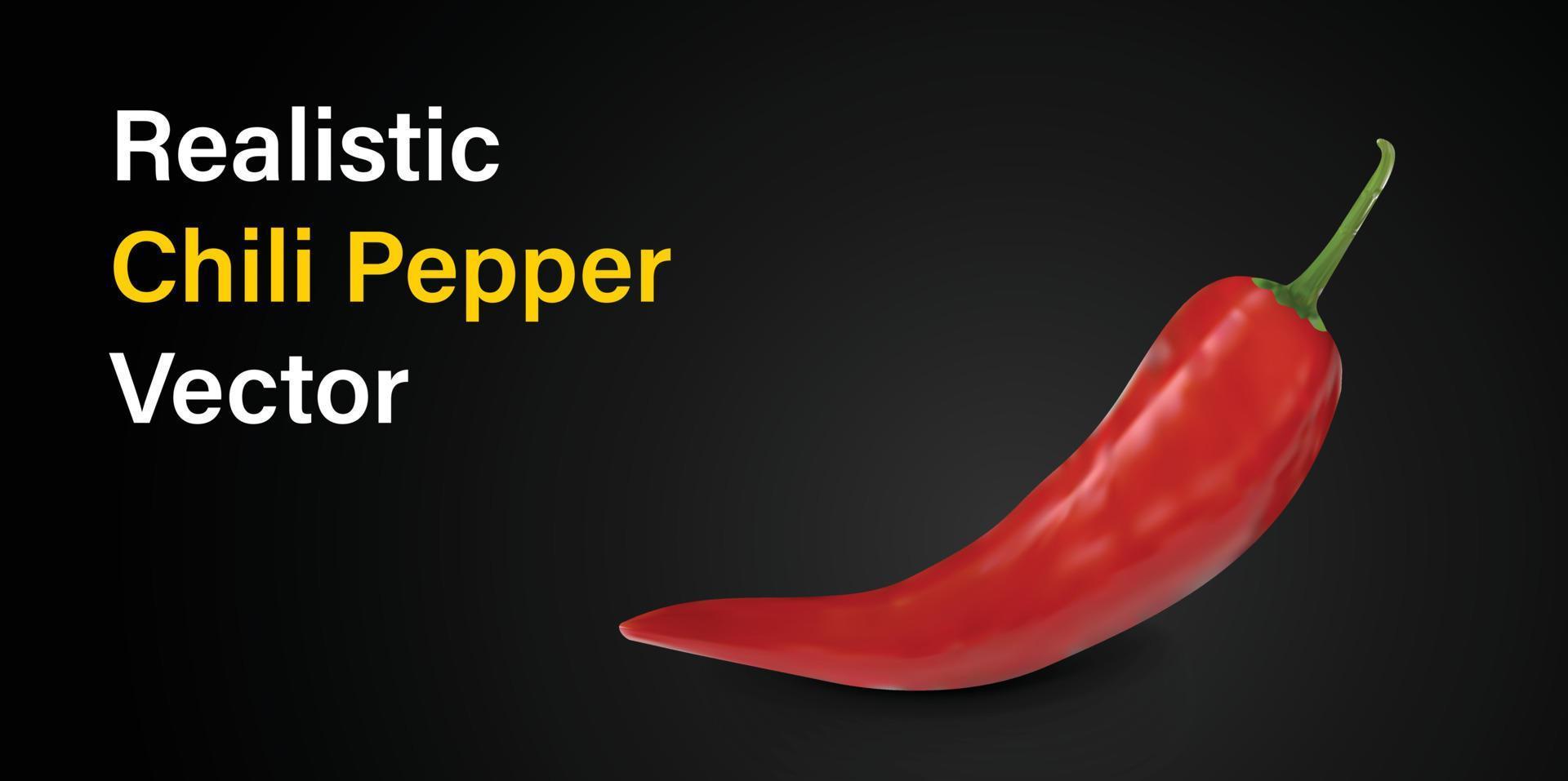 Realistic Red Hot Chili Pepper Vector