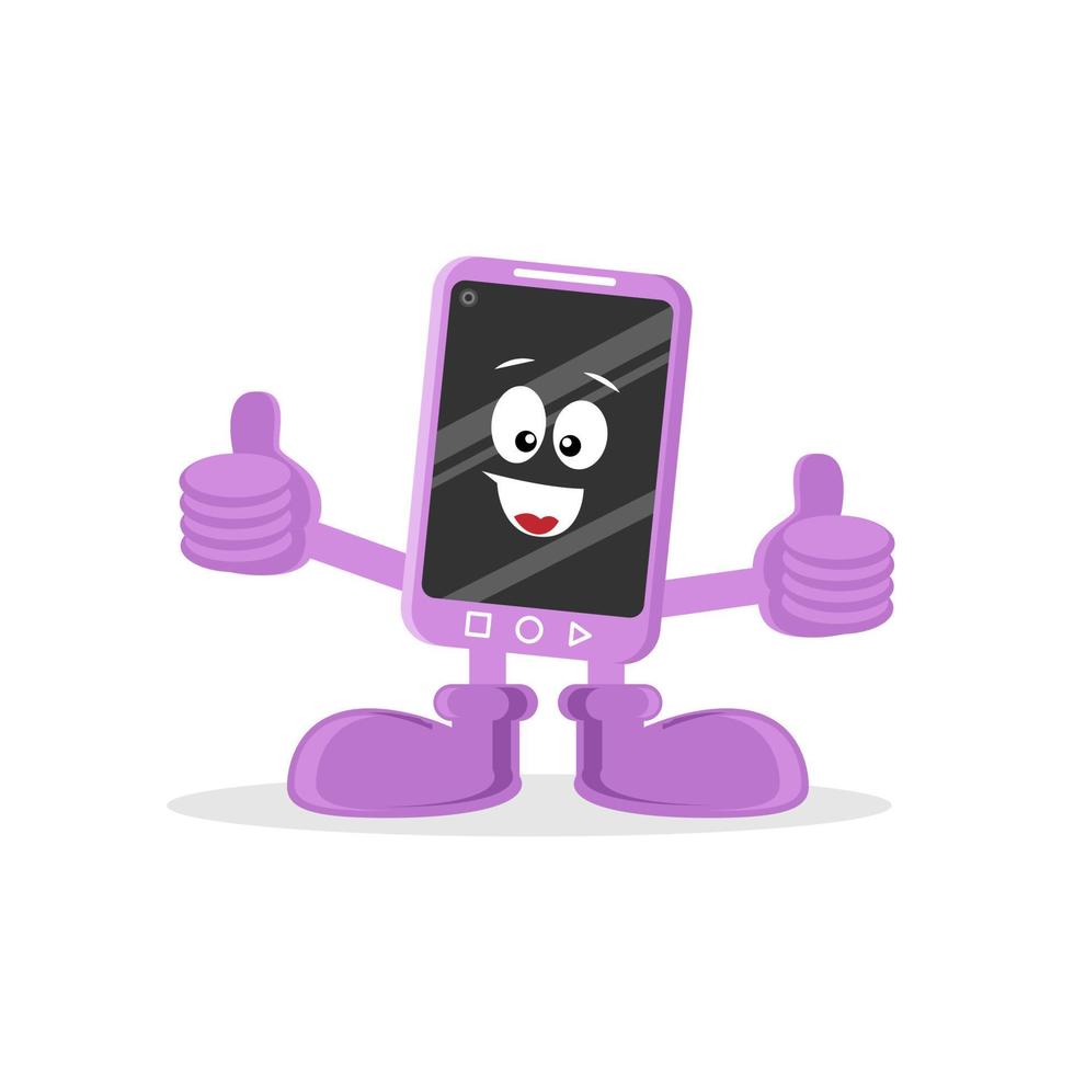 Happy Smartphone Mascot. Suitable for logo, illustration, etc vector