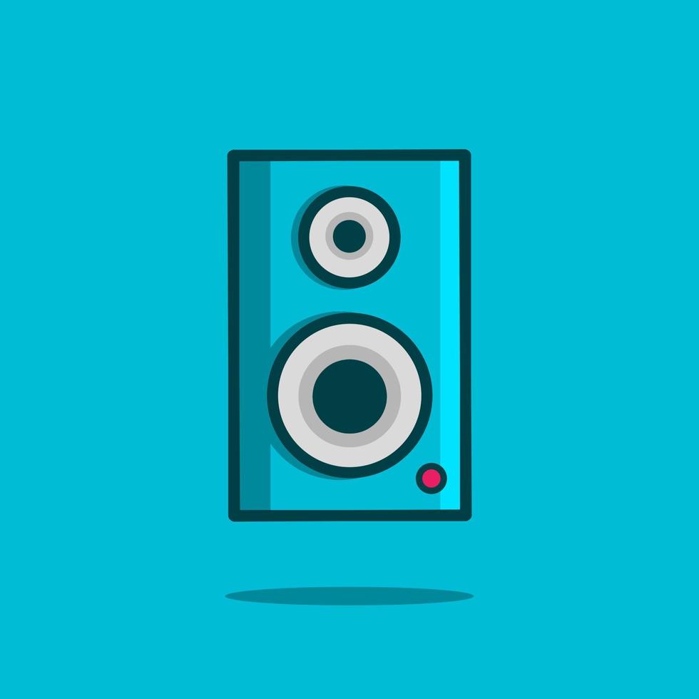 Loudspeaker woofer icon flat design vector. Colorful logo with soft background. Abstract graphic illustration. vector