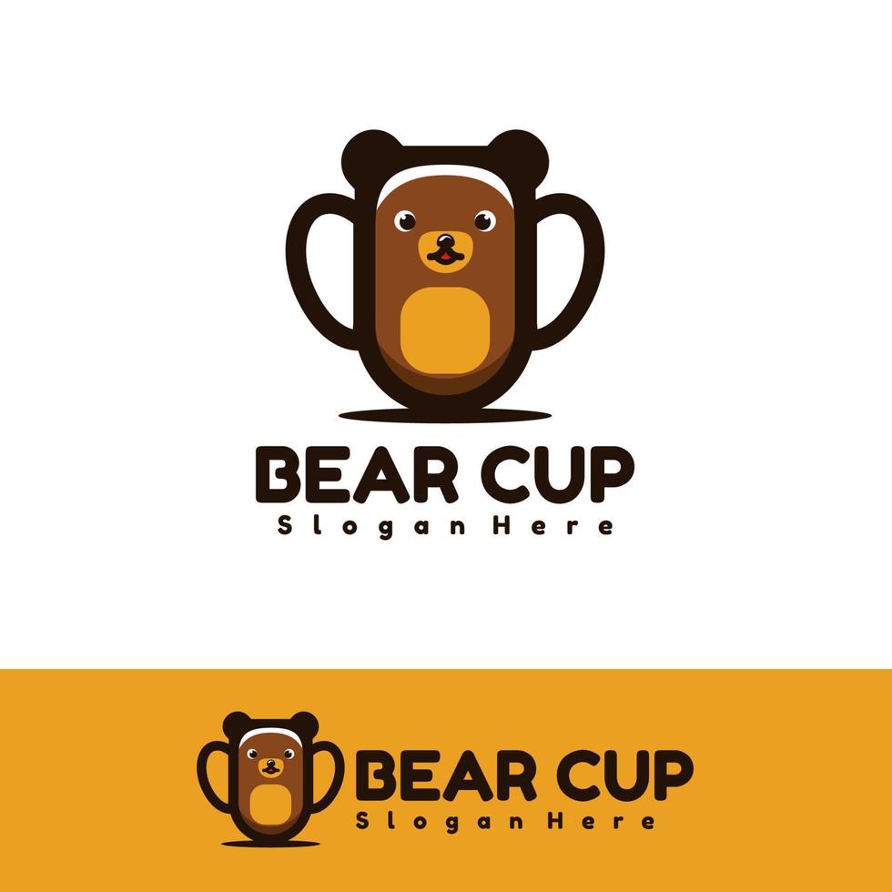 Bear cup art illustration vector