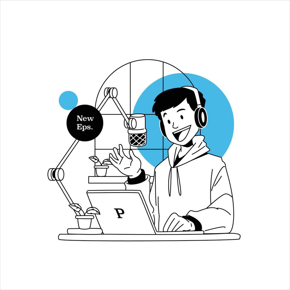 Podcast Episode Illustration vector