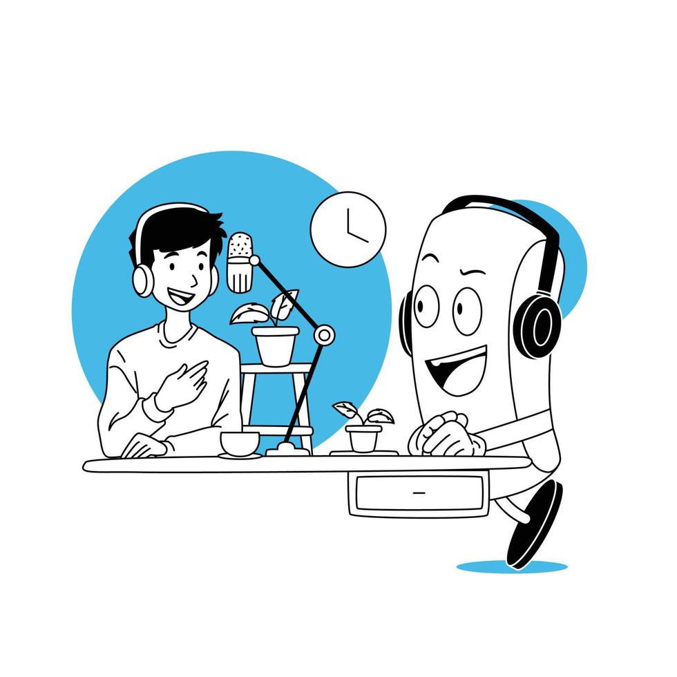 Podcast Episode Illustration vector