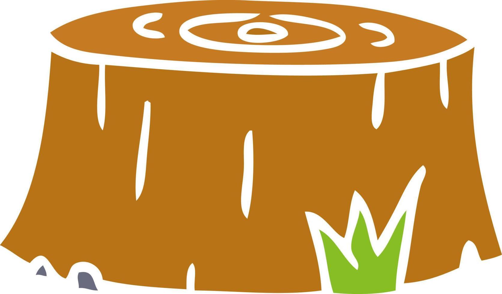 cartoon doodle of a tree log vector