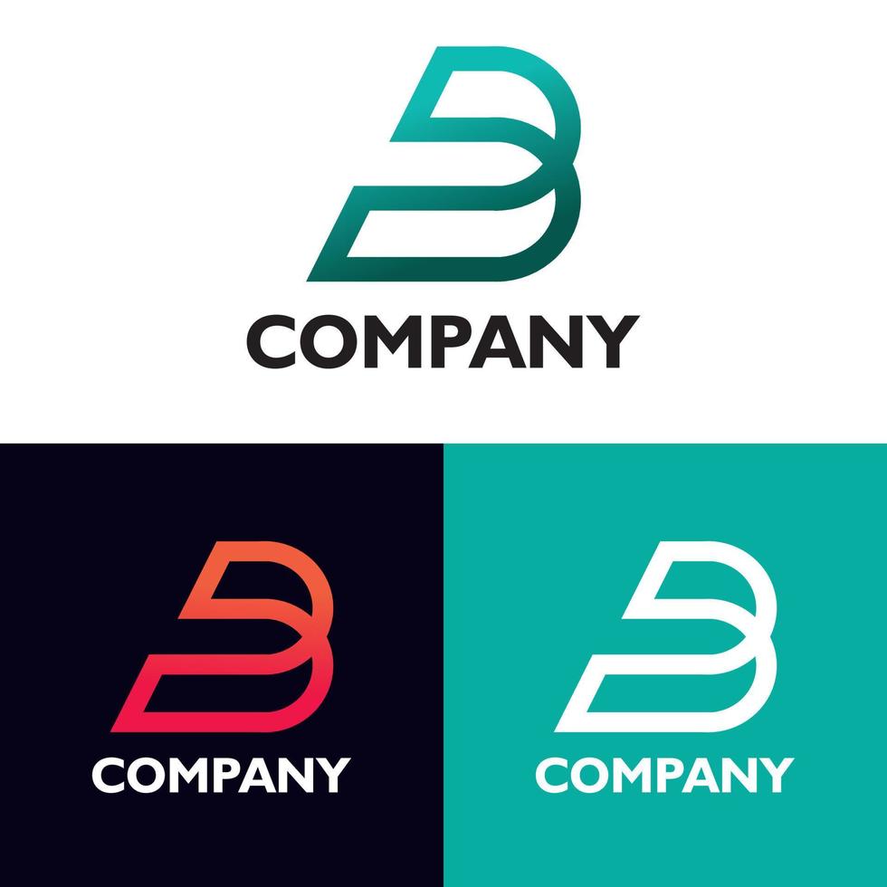 logotipo de letra b simple y único vector