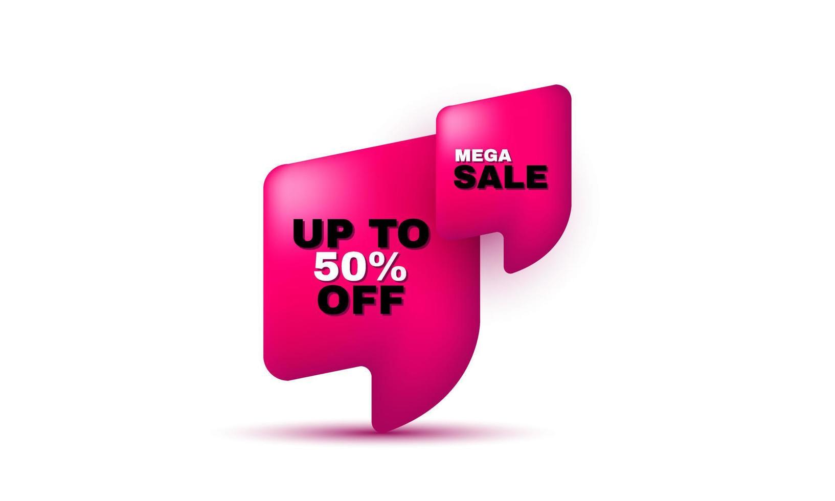 unique realistic red sale banner template design best offer 3d design isolated on vector