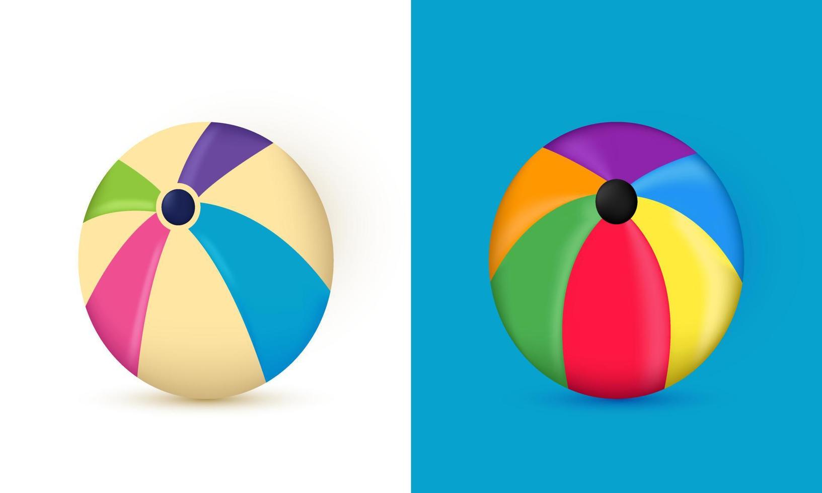 unique 3d realistic icon two balloon kids toy colorful isolated on vector