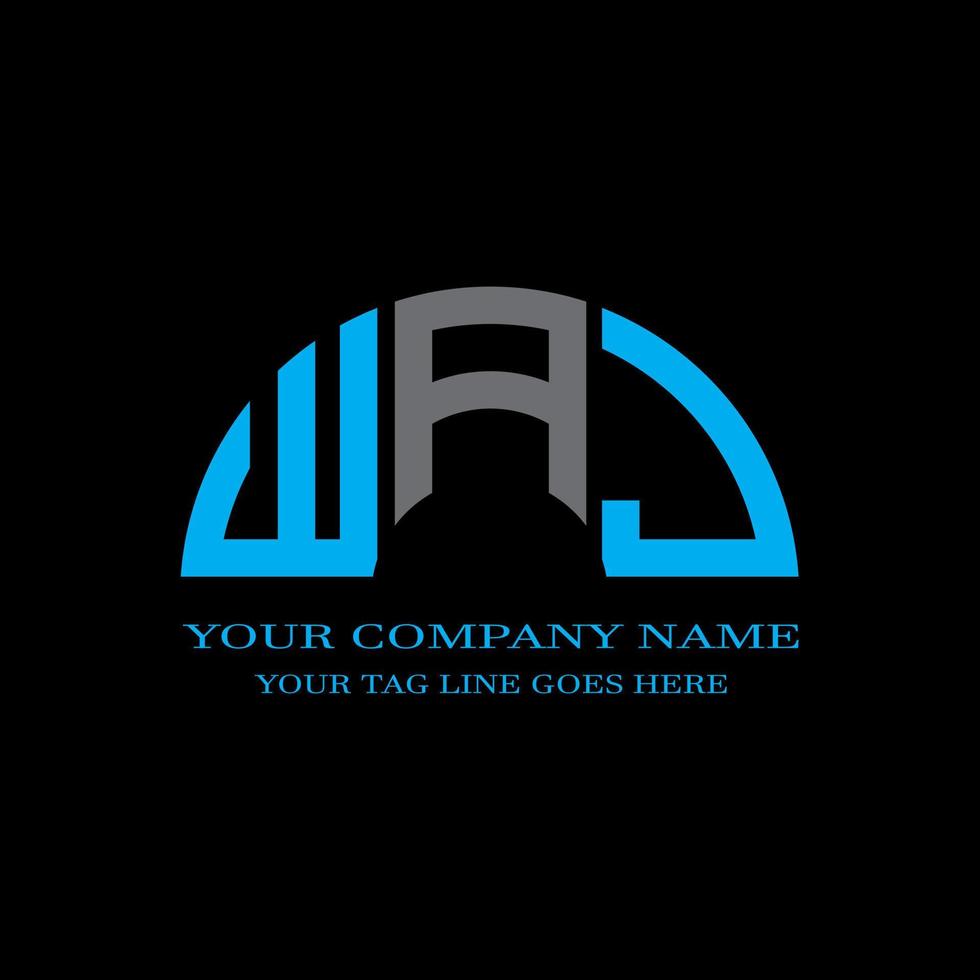 WAJ letter logo creative design with vector graphic