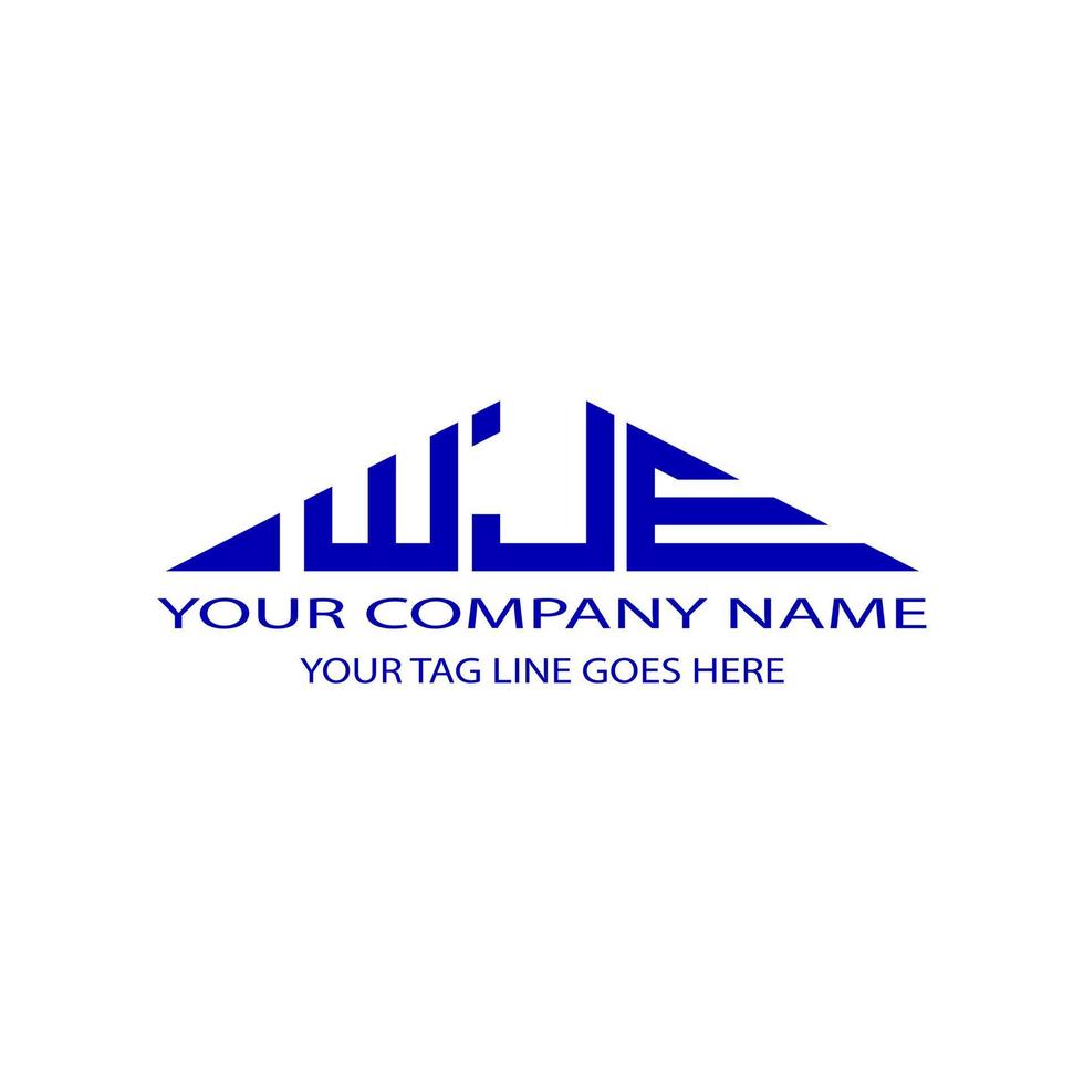 WJE letter logo creative design with vector graphic