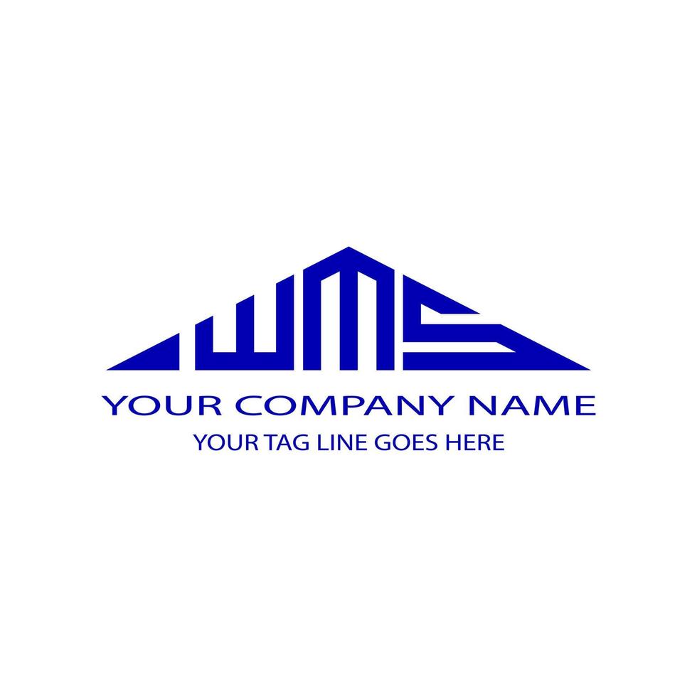 WMS letter logo creative design with vector graphic