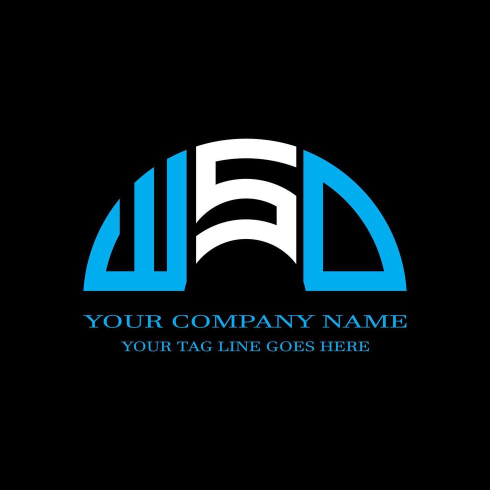 WSD letter logo creative design with vector graphic