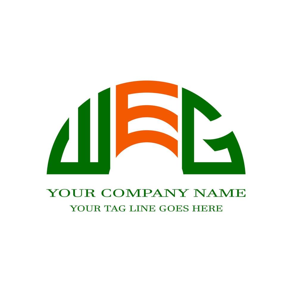 WEG letter logo creative design with vector graphic