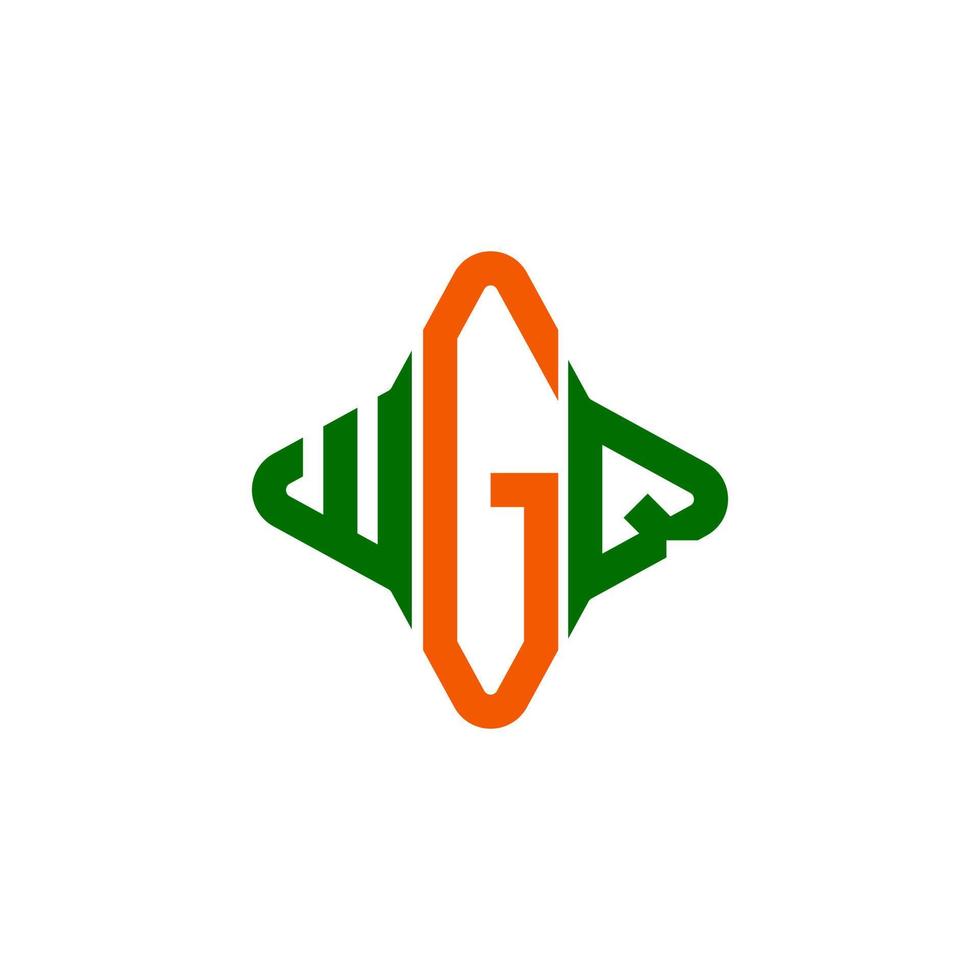 WGQ letter logo creative design with vector graphic