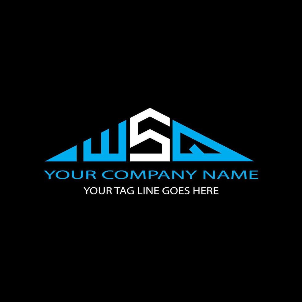 WSQ letter logo creative design with vector graphic