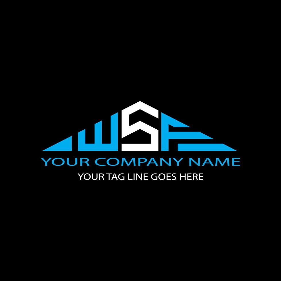 WSF letter logo creative design with vector graphic