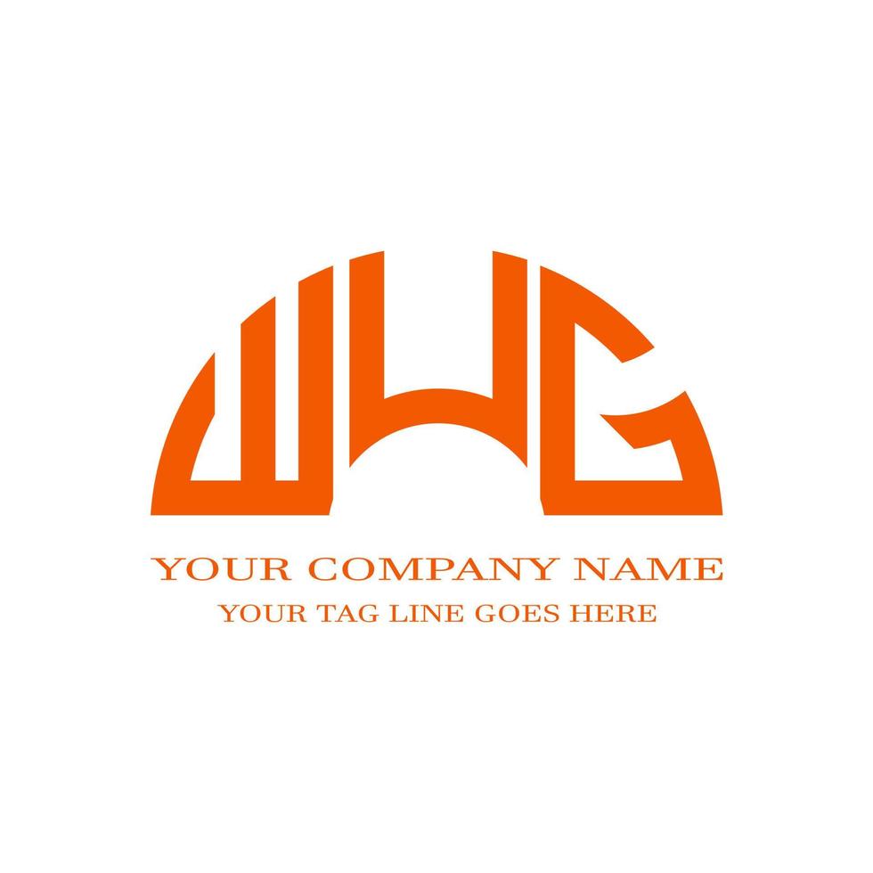 WUG letter logo creative design with vector graphic