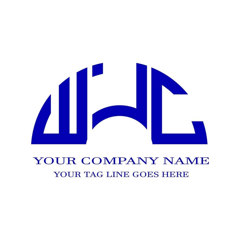 diseño creativo del logotipo de la letra wjc con gráfico vectorial vector
