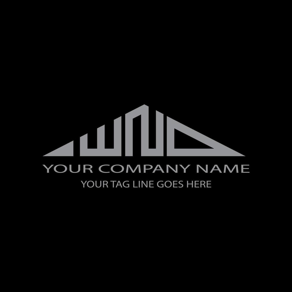 WND letter logo creative design with vector graphic
