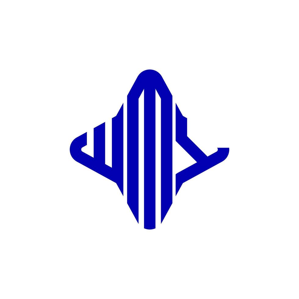 diseño creativo del logotipo de la letra wmy con gráfico vectorial vector
