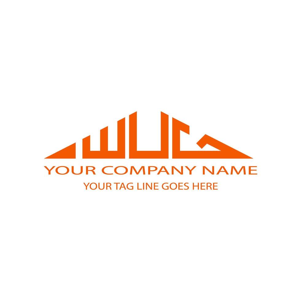 WUG letter logo creative design with vector graphic