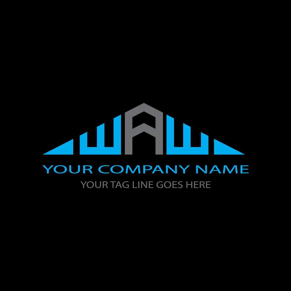 WAW letter logo creative design with vector graphic
