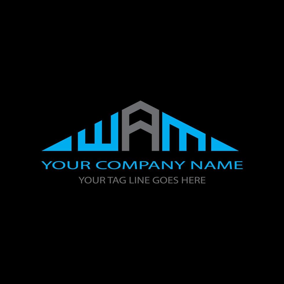 WAM letter logo creative design with vector graphic