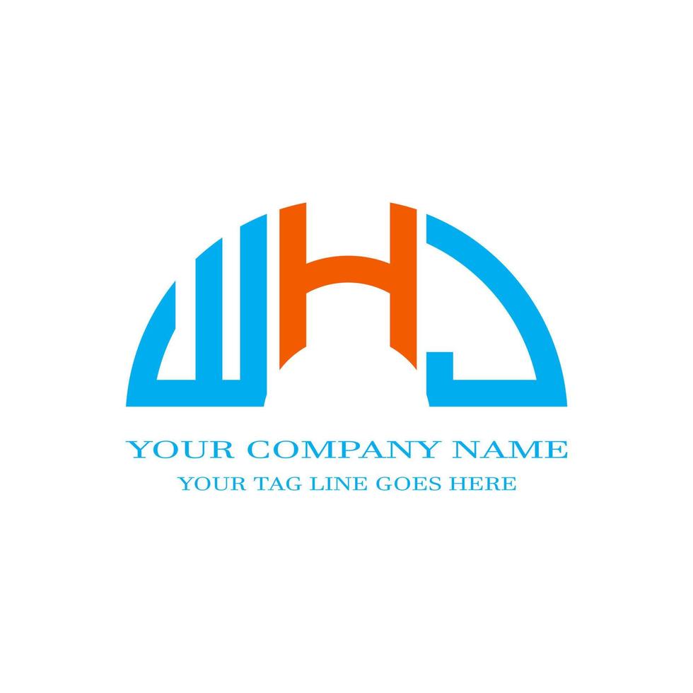 WHJ letter logo creative design with vector graphic