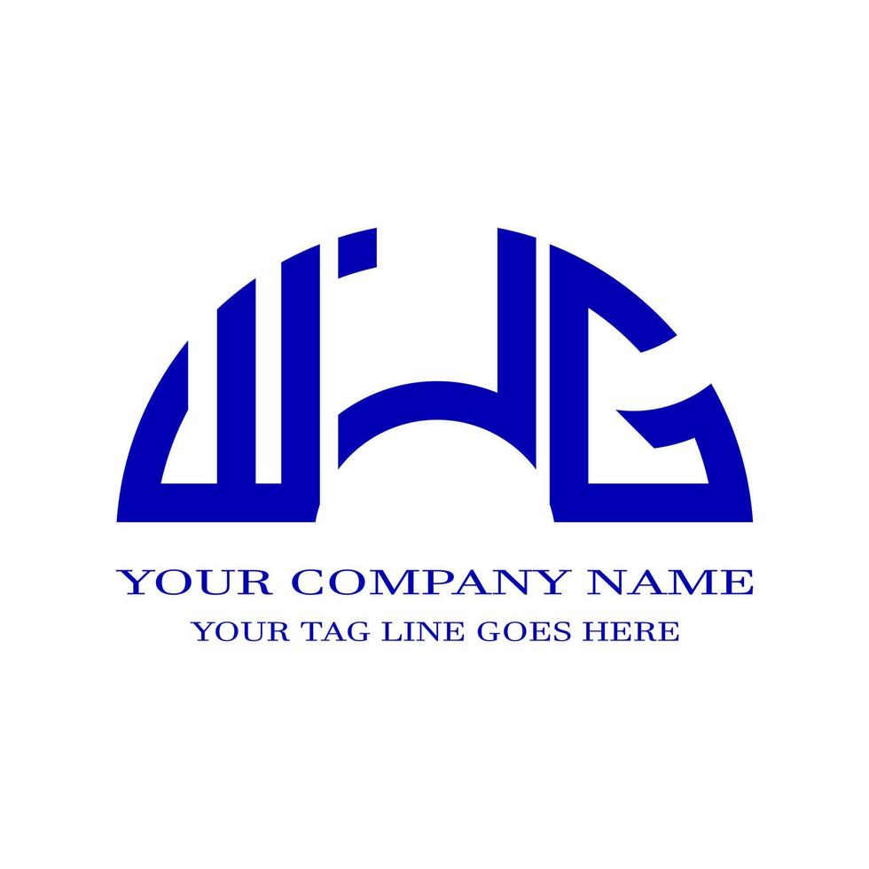 diseño creativo del logotipo de la letra wjg con gráfico vectorial vector