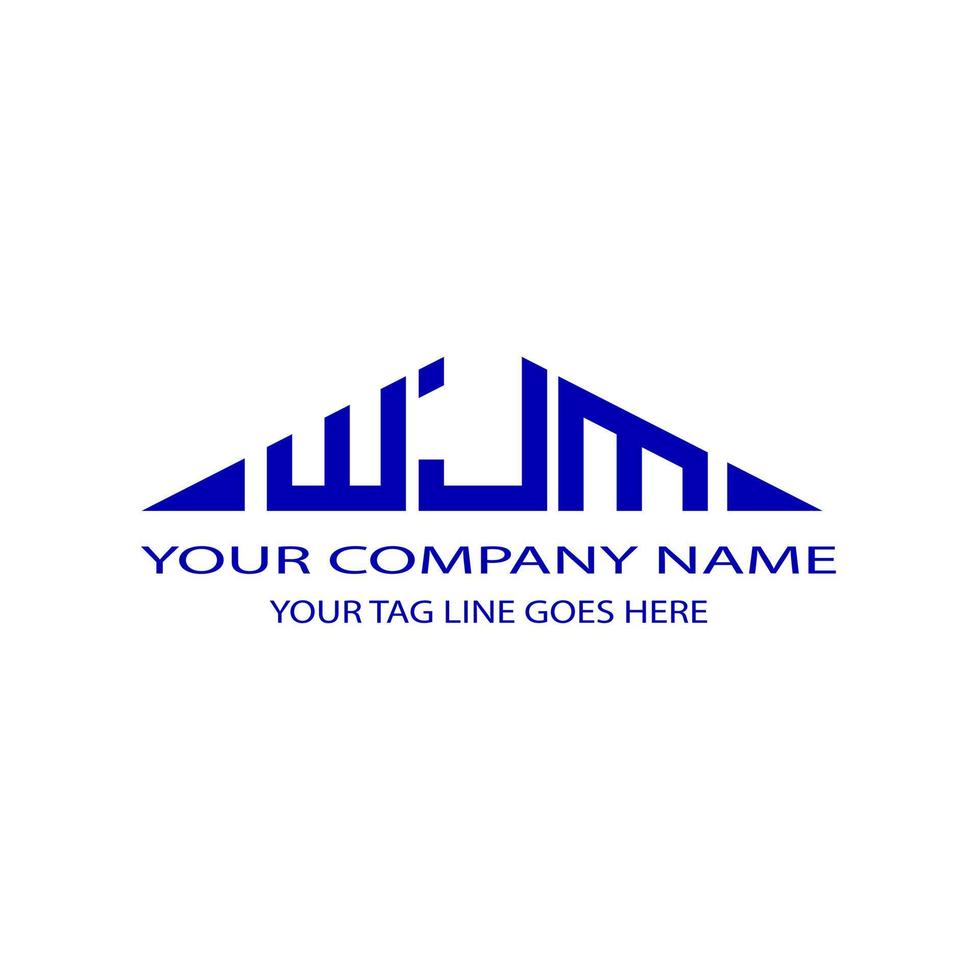 WJM letter logo creative design with vector graphic