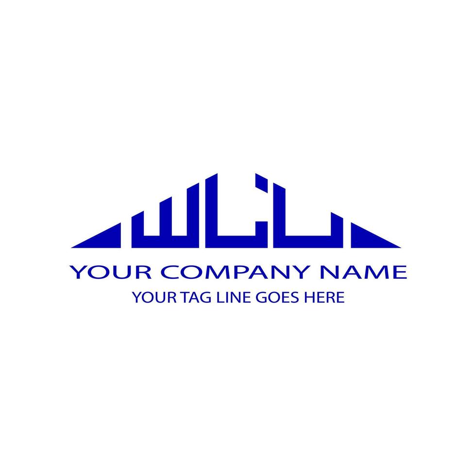 WLU letter logo creative design with vector graphic