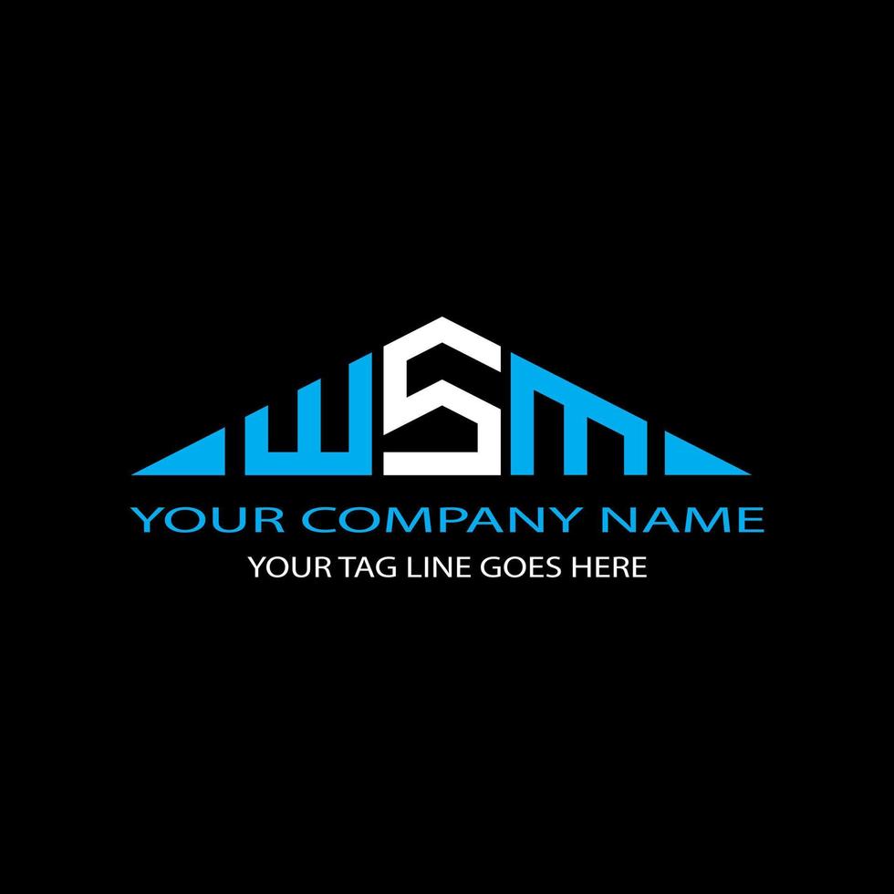WSM letter logo creative design with vector graphic