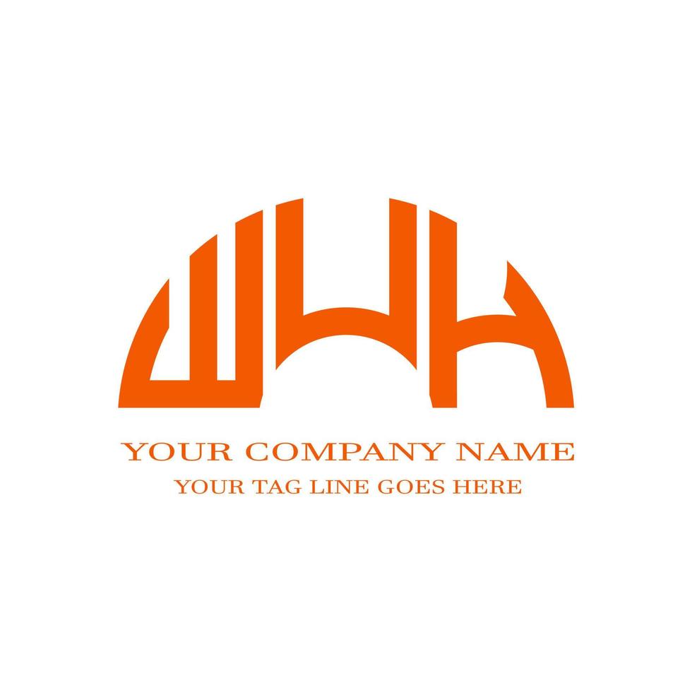 WUH letter logo creative design with vector graphic