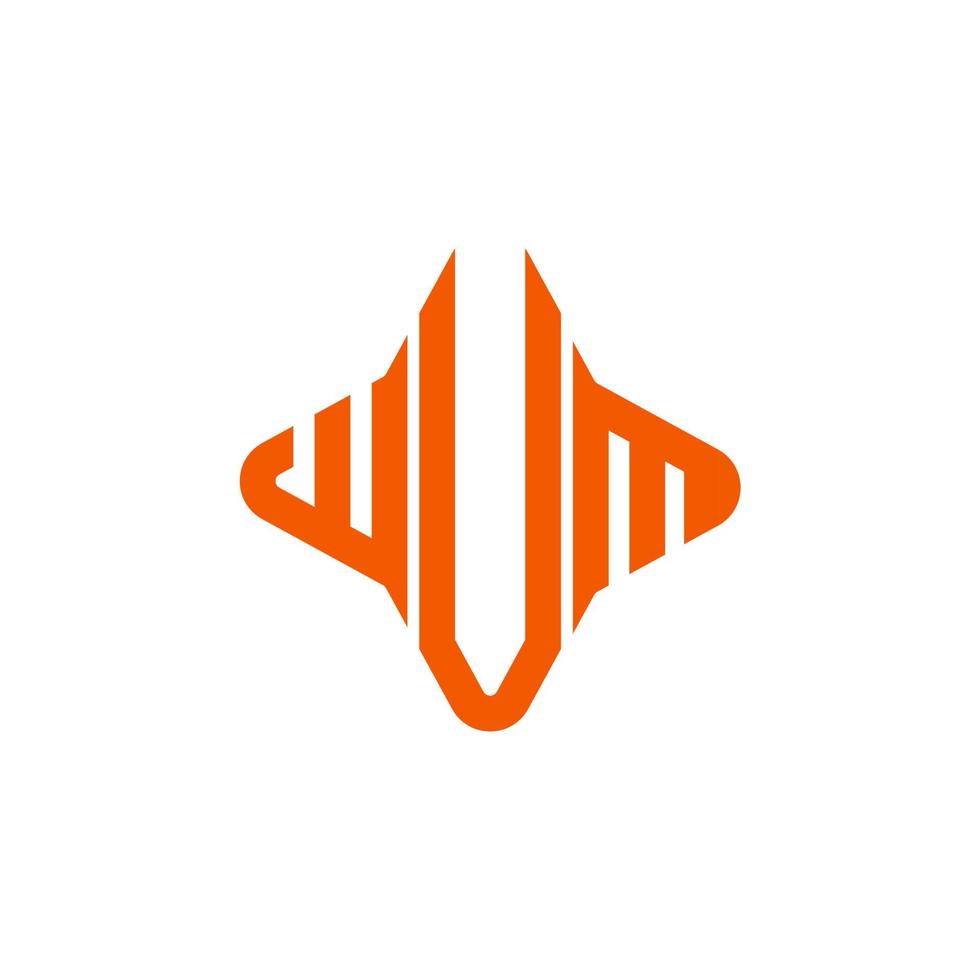 WUM letter logo creative design with vector graphic