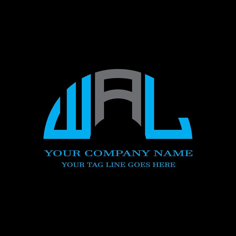 WAL letter logo creative design with vector graphic
