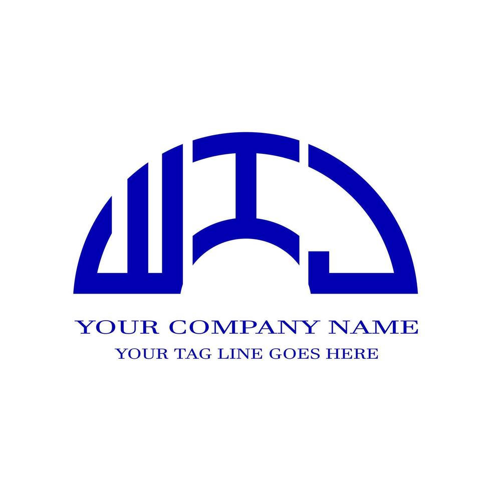 diseño creativo del logotipo de la letra wij con gráfico vectorial vector