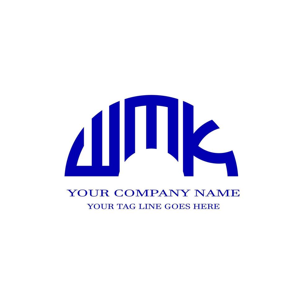diseño creativo del logotipo de la letra wmk con gráfico vectorial vector
