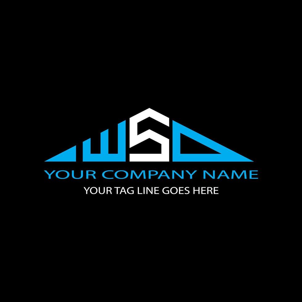 WSD letter logo creative design with vector graphic