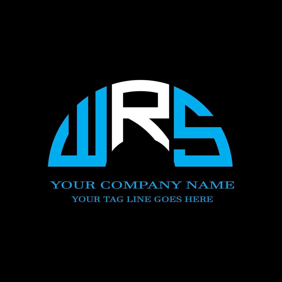 diseño creativo del logotipo de la letra wrs con gráfico vectorial vector