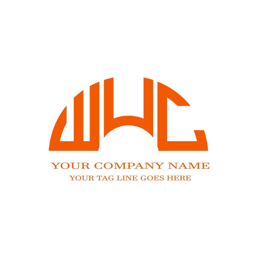 WUC letter logo creative design with vector graphic