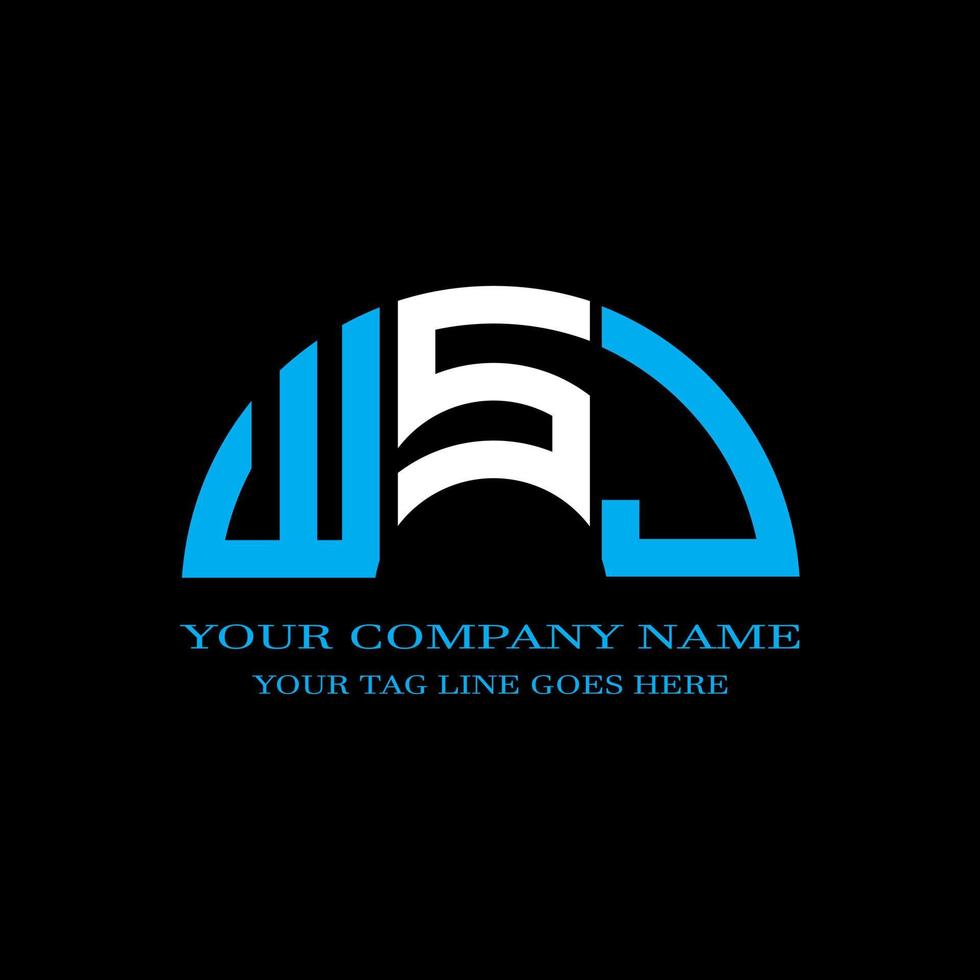 WSJ letter logo creative design with vector graphic