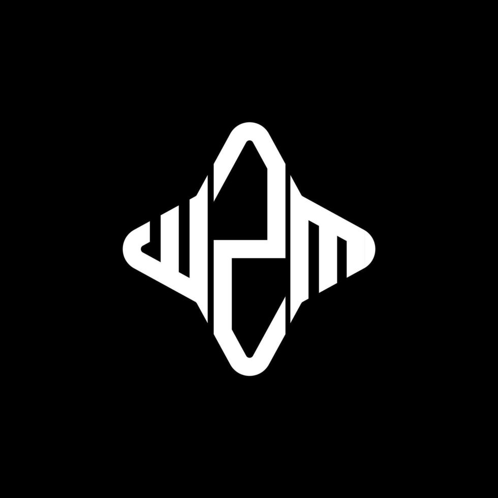 diseño creativo del logotipo de la letra wzm con gráfico vectorial vector