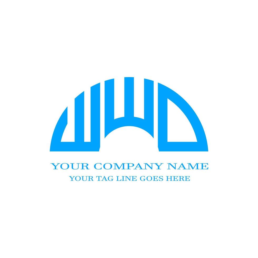 WWD letter logo creative design with vector graphic