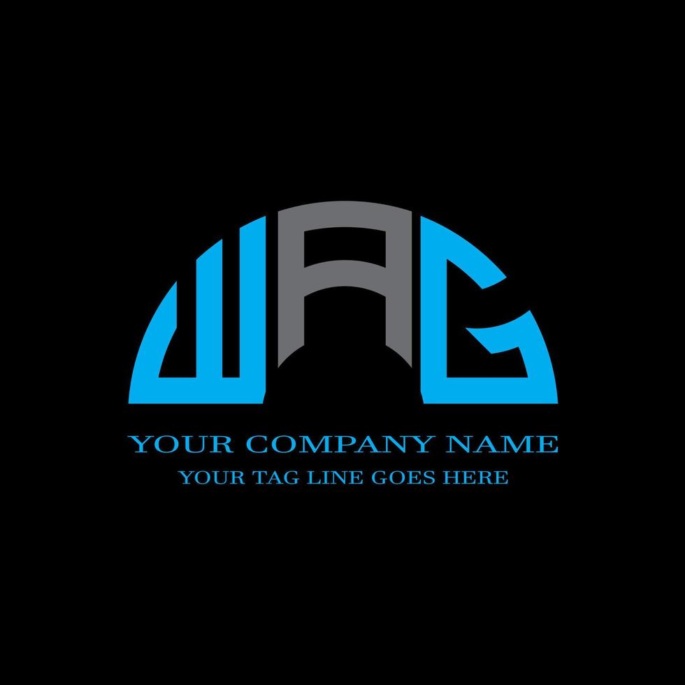 WAG letter logo creative design with vector graphic