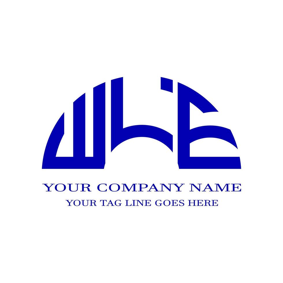 WLE letter logo creative design with vector graphic