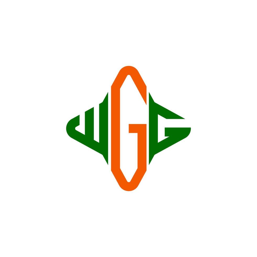 diseño creativo del logotipo de la letra wgg con gráfico vectorial vector