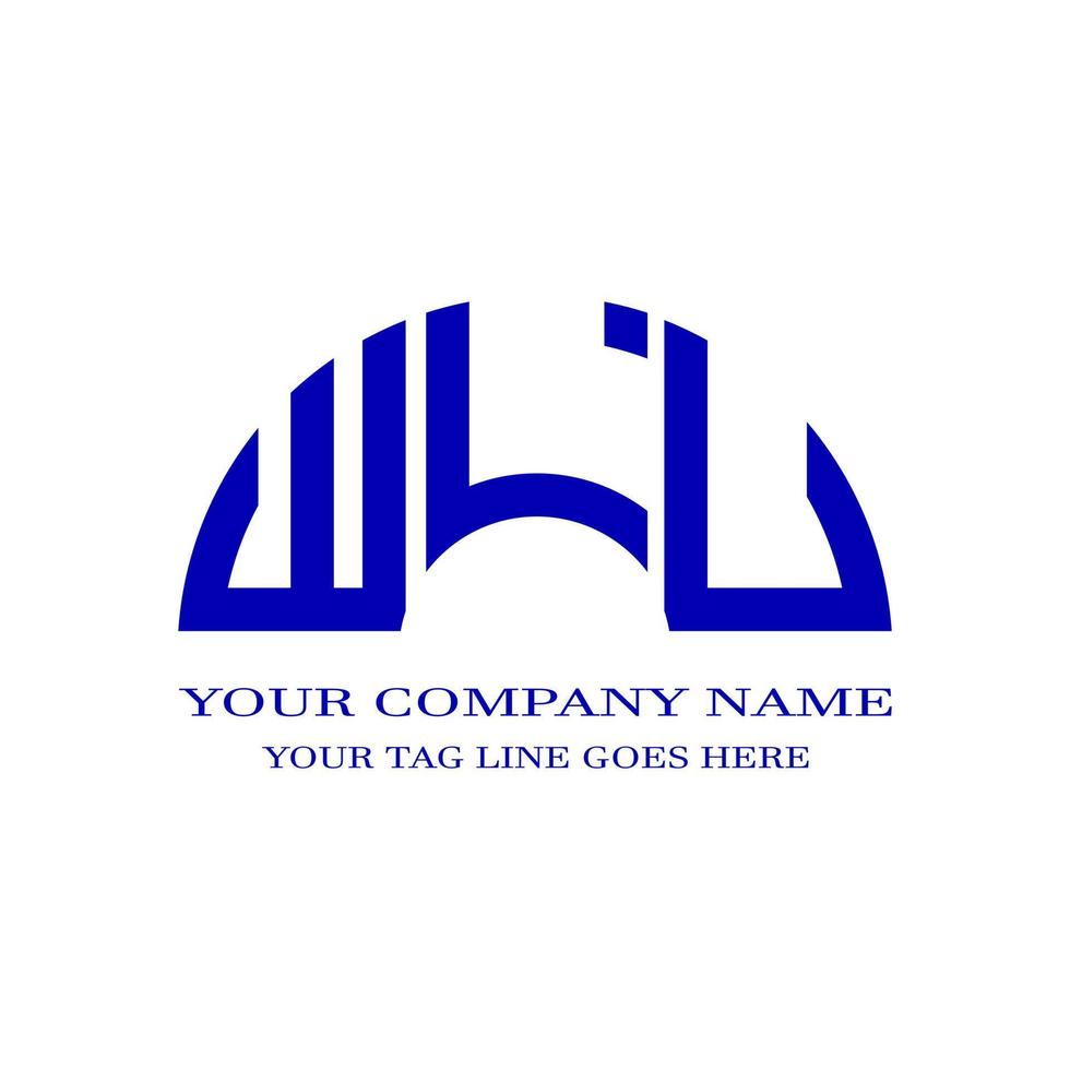 WLU letter logo creative design with vector graphic