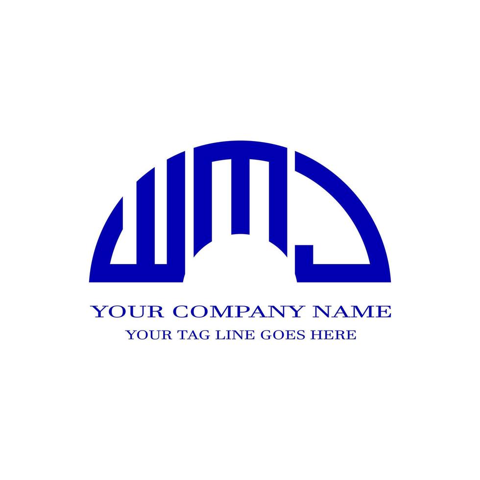 WMJ letter logo creative design with vector graphic
