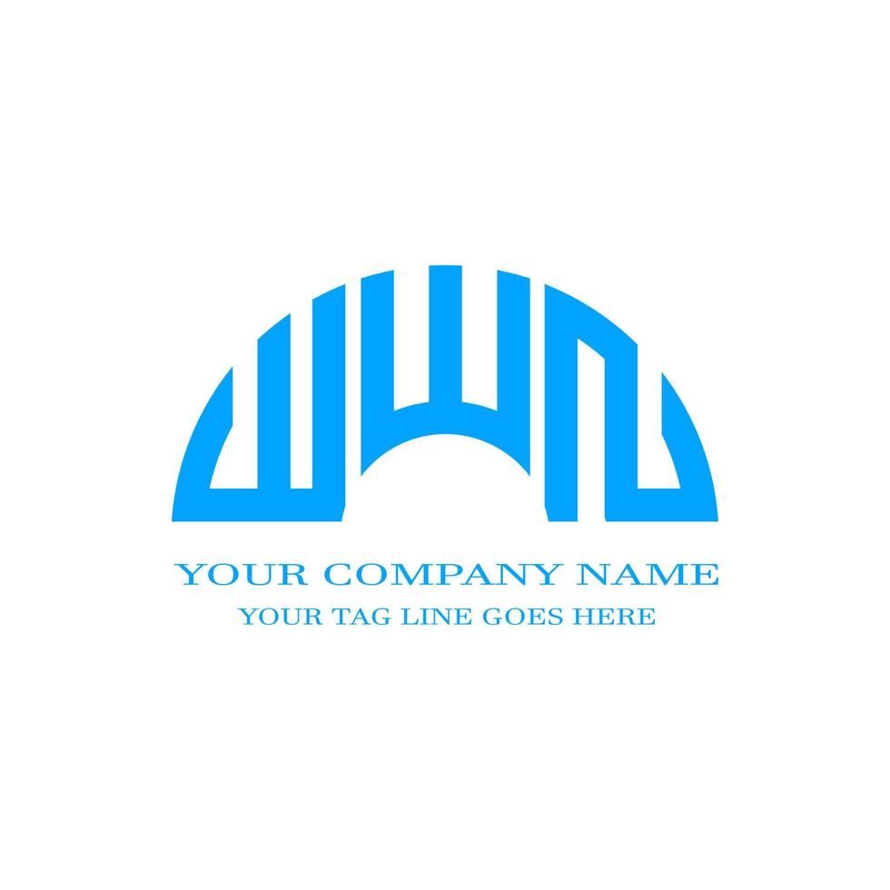 WWN letter logo creative design with vector graphic