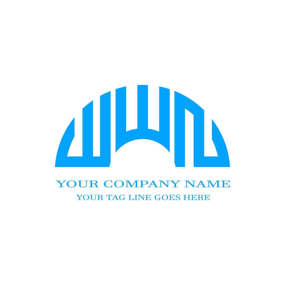 WWN letter logo creative design with vector graphic