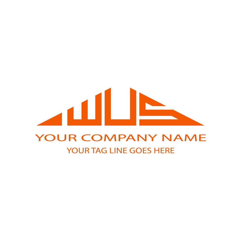 WUS letter logo creative design with vector graphic