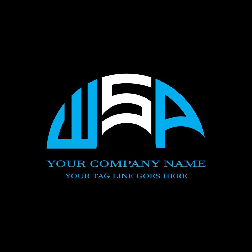 WSP letter logo creative design with vector graphic